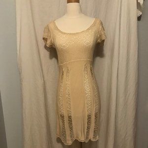 Ecote Sheer Crochet Dress L